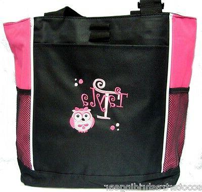 PERSONALIZED Girl Owl Pink Diaper Bag baby Tote