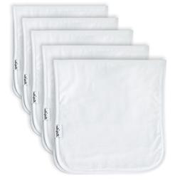 KiddyStar Organic Cotton, 5-Pack Baby Burp Cloths, Large 21"