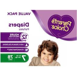 S, Size 7, 78 Diapers , Weight 41lbs - Branded Diapers With 