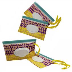 Portable Reusable Wipes Case Wet Wipe Pouch Wipes Dispenser 